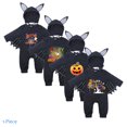 thumbnail image 1 of Emy Dola Unisex Baby Halloween Bat Wings Romper with Hat Set 3-24M Newborn Infant Cotton Skeleton Spider Graphic Jumpsuit Outfits-1pcs, 1 of 10