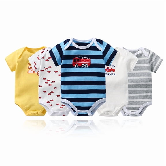 Emy Dola Unisex Baby Rompers 100% Cotton Short Sleeve Romper Onesies for Boys & Girls 0-24M Infant Summer Bodysuit