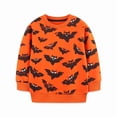 thumbnail image 1 of Emy Dola Unisex Girl Boys Sweatshirts Pumpkin Bat Halloween Tops Toddler Kids Pullover Long Sleev Cotton Graphic Top Sweater Shirts for 2-7T, 1 of 8