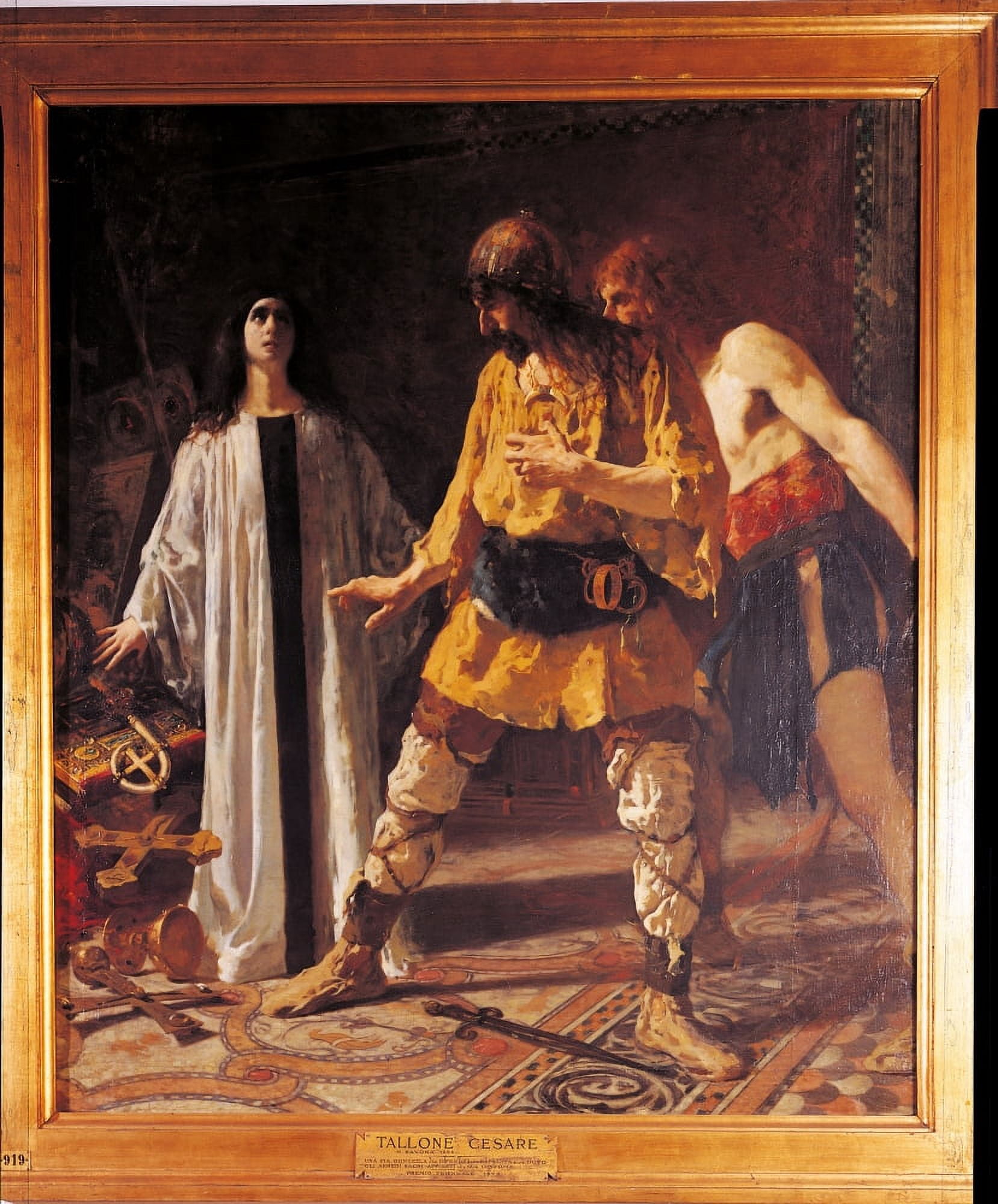En Defending The Church Vestments And Vessels Entrusted To Her Safe Keeping Against A Goths Rapacity Canvas Art - (18 x 24)