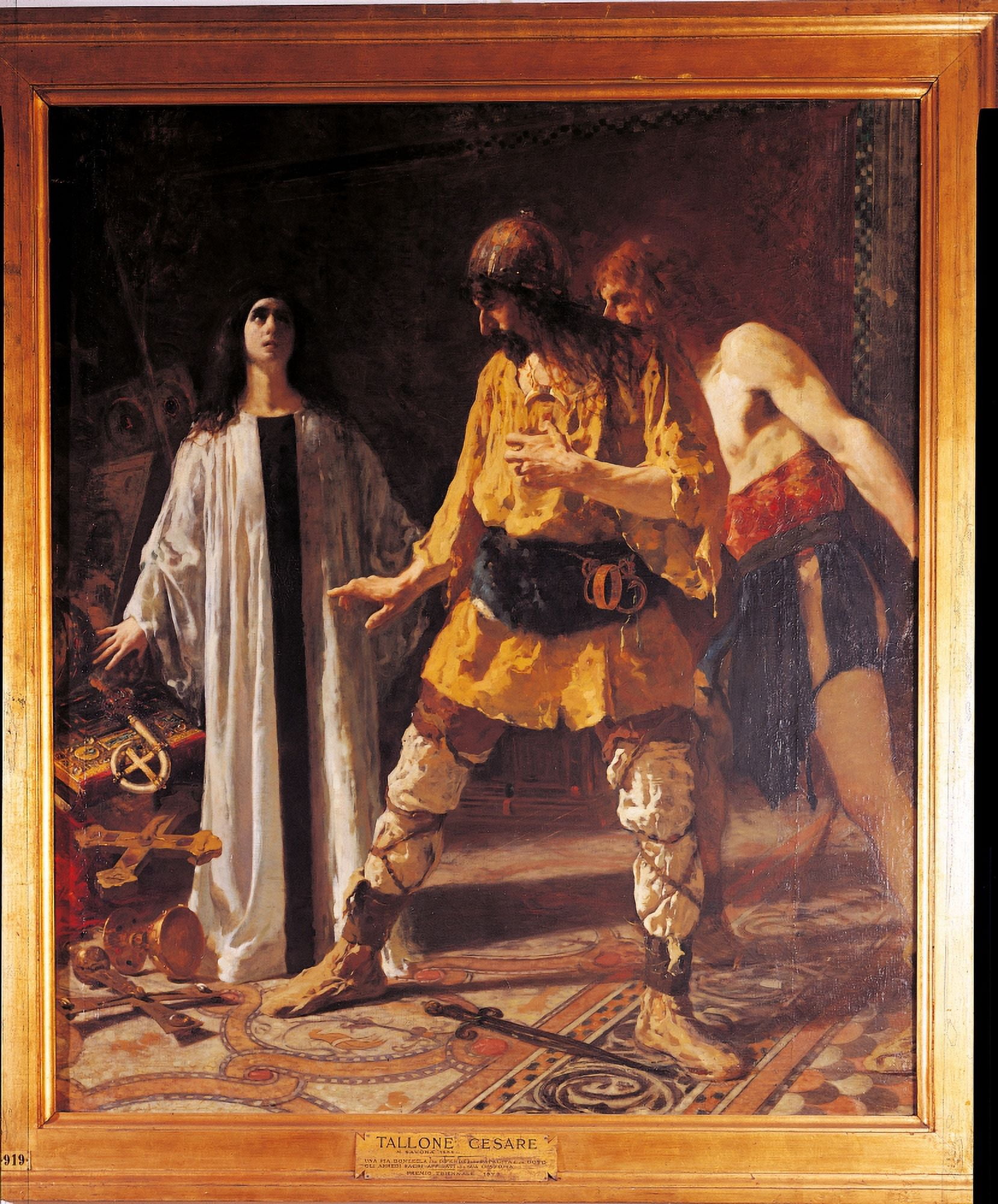 En Defending The Church Vestments And Vessels Entrusted To Her Safe Keeping Against A Goths Rapacity Canvas Art - (24 x 36)
