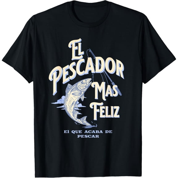 En Espanol Para Pescador Feliz Funny Spanish Fishing T-Shirt