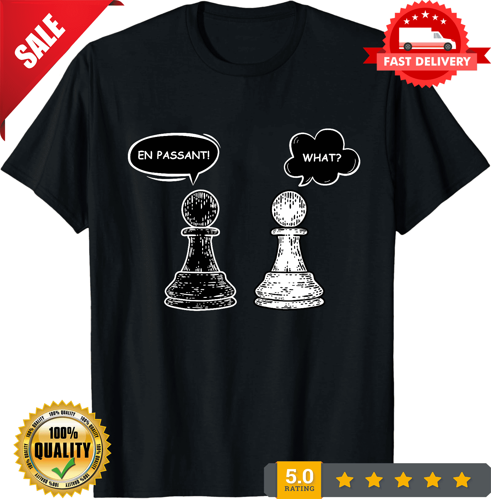 En Passant Pawn Chess Pieces Chess Player Unisex T-Shirt, ULTRA LIMITED ...