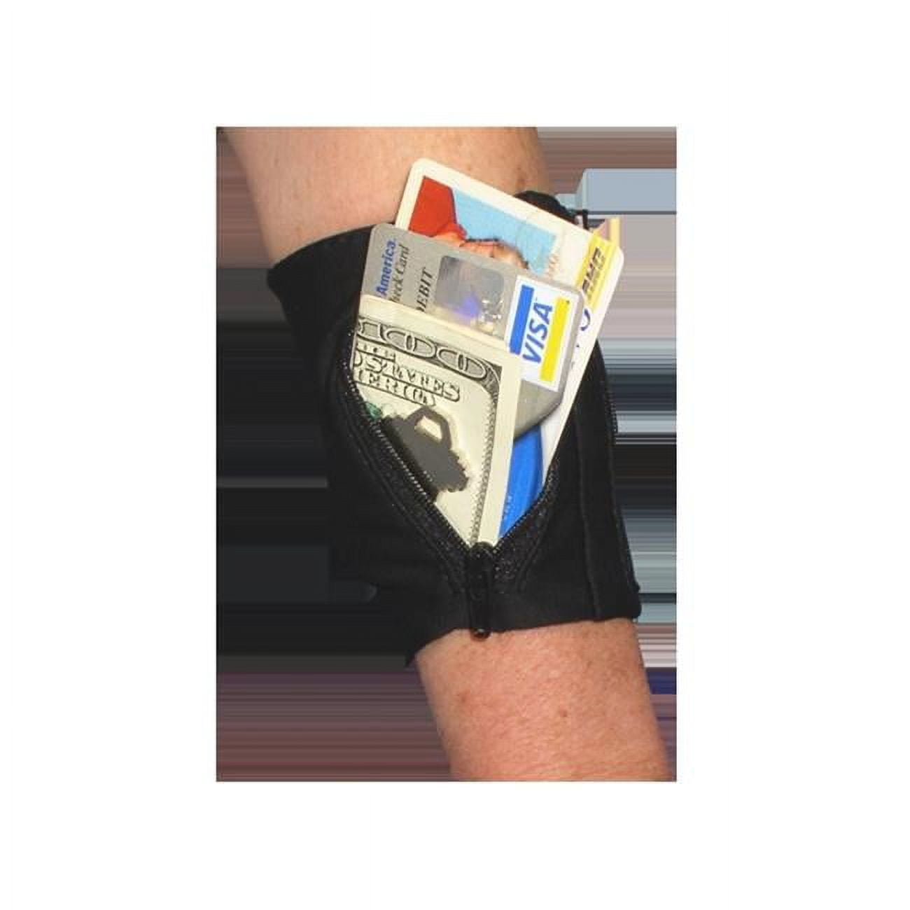 En Route Travelware 061 3" x 4" Hidden 2Pocket Arm Band, Black