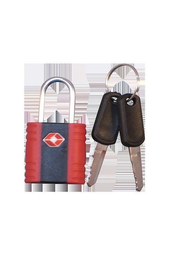 140 1 x 2in. EZ Luggage Lock with Two keys - Red