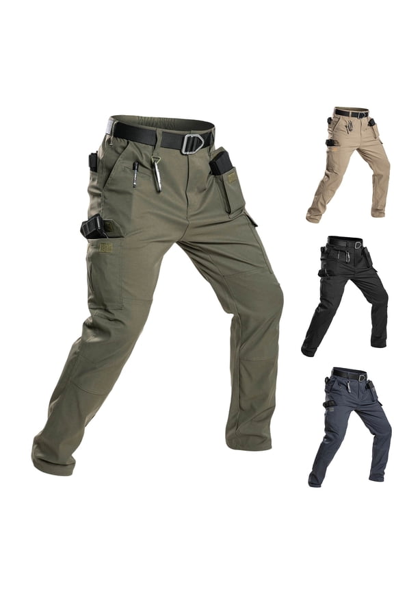 En's Quick Dry Tactical Pants, Water Resistant Outdoor Pants Lightweight Stretch Cargo Work Hiking Pants Multi Pockets
