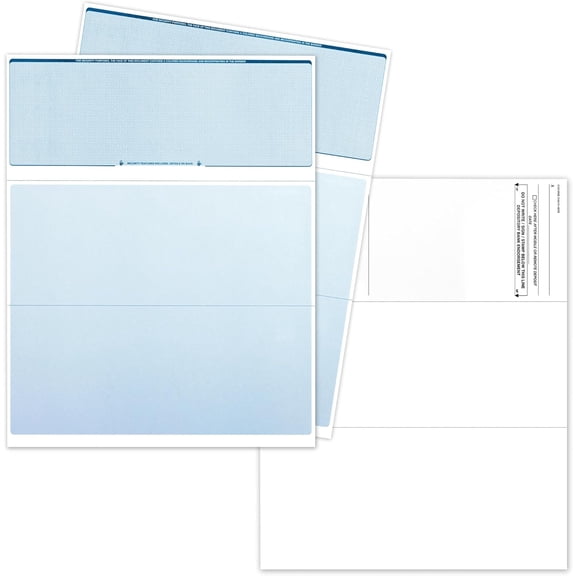EnDoc Computer Check Paper - 100 Sheets - Business Checks on Top - Security Features & Laser Printer Compatible with Quickbooks Blank Check Stock - Blue Diamond