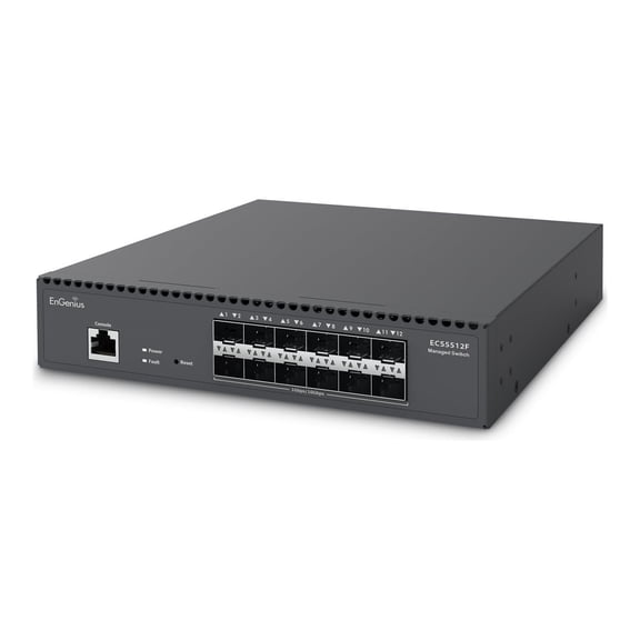 EnGenius CloudSwitch Aggregate 12 ECS5512F - Switch - L2+ - managed - 12 x 10 Gigabit SFP+ - rack-mountable