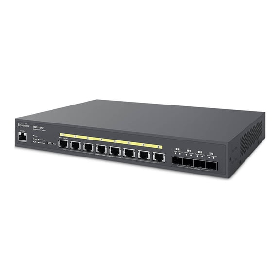 EnGenius Cloud Switch Series ECS2510FP - Switch - multi-gig 2.5Gb - managed - 8 x 10/100/1000/2.5G (PoE+) + 2 x 10 Gigabit SFP+ (uplink) - PoE+ (240 W)