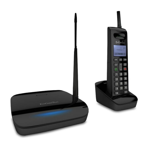 EnGenius FreeStyl 2, Extreme Long Range, Expandable up to (9) Handsets, 900 MHz, Analog Cordless Phone with 2-Way Radio for Broadcast/Intercom, Coverage up to 100,000 sq ft, Built-in RSSI Tools...