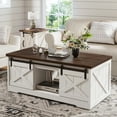 thumbnail image 1 of EnHomee 47.2"Lift Top Coffee Table with Storage White Coffee Table with Multiple-Functional Storage & Sliding Doors,Center Table for Living Room, 1 of 9