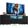 thumbnail image 1 of EnHomee 63" Long Dresser TV Stand for 65 70 75 Inch LED TV Stand Dresser for Bedroom with Power Outlets&12 Fabric Drawers,Black, 1 of 8