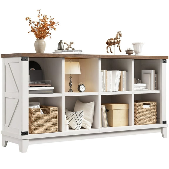 EnHomee 8 Cube Storage Organizer for Bedroom Cube Organizer White 49"W*27"H*11.8"D