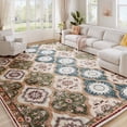 thumbnail image 1 of EnHomee 8x10 Area Rugs for Living Room Bedroom Vintage Indoor Carpet Rugs Machine Washable Area Rug,Red and Green, 1 of 9