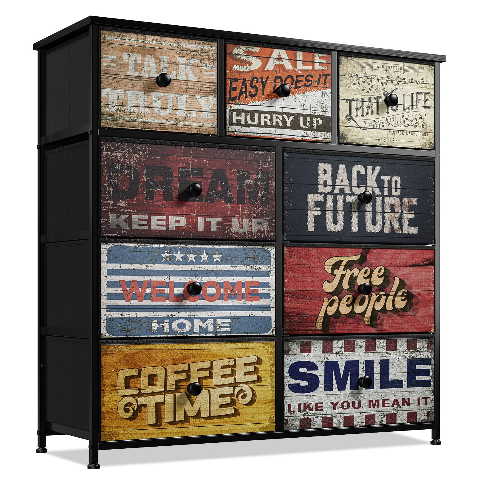 EnHomee 9 Drawer Bedroom Dresser,Bedroom Furniture Tall Dressers