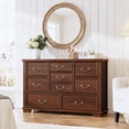 EnHomee 9 Drawers Wood Dressers for Bedroom Wood Rustic Chest of