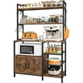 EnHomee Bakers Racks for Kitchens with Power Outlet, 6Tier Microwave