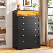 Black 5 Drawer Dressers