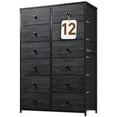 thumbnail image 1 of EnHomee Black Tall Dresser for Bedroom 12 Drawer Dressers Fabric Chest of Drawers,Black, 1 of 11