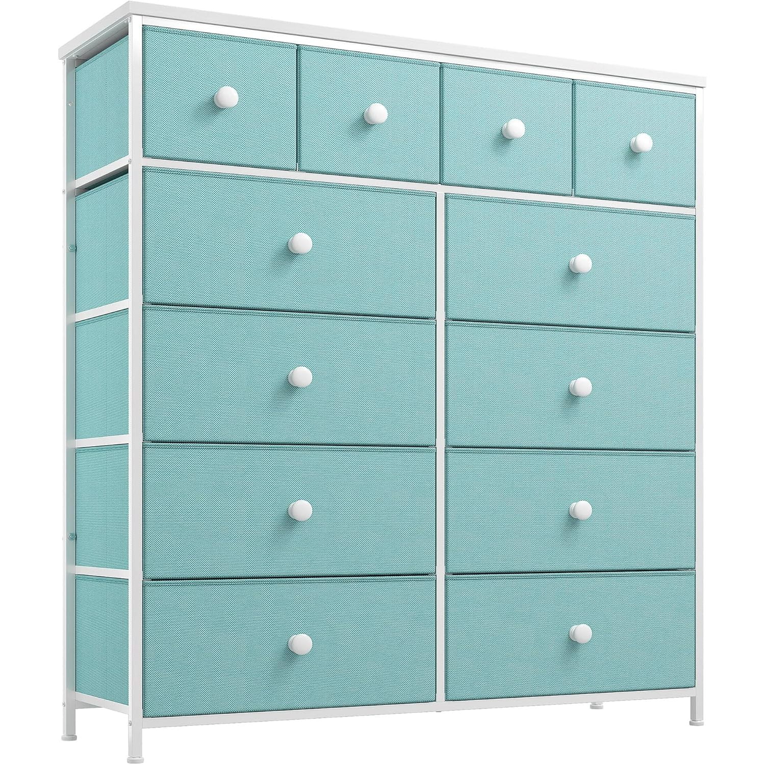 EnHomee Dresser, Dresser for Bedroom with 12 Drawer Green Dresser for ...