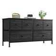 EnHomee Dresser TV Stand with 6 Drawers Dresser for Bedroom, Wide Black
