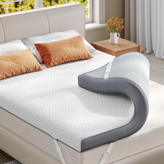 EnHomee Extra Firm Twin Mattress Topper, 4 Inch 7 Zone Gel Memory Foam Mattress Pad for Back Pain Pressure Relief, Breathable Bamboo Charcoal No Smell, CertiPUR-US Certified