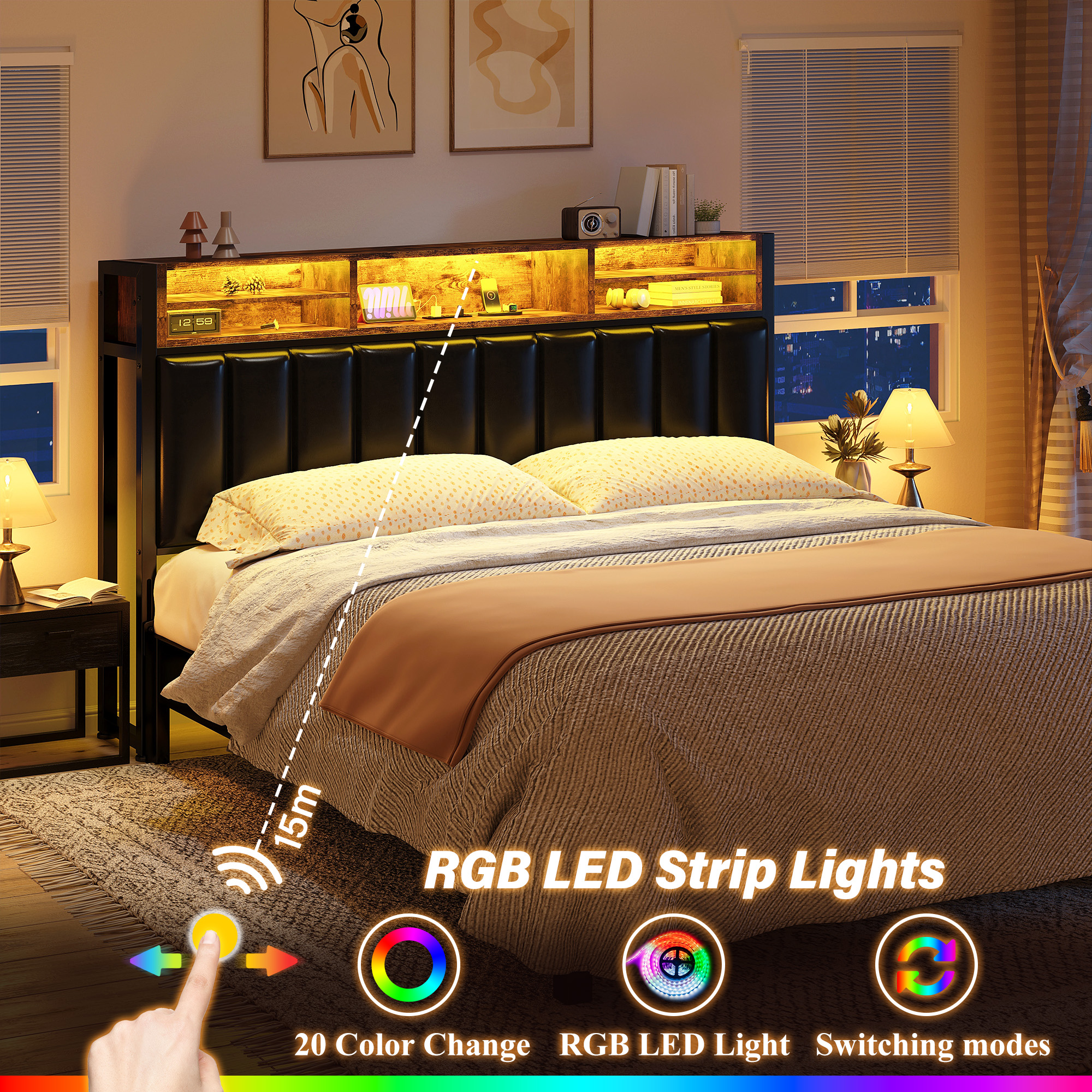 Villa Classic College Dorm Headboard White White Headboard with Legs