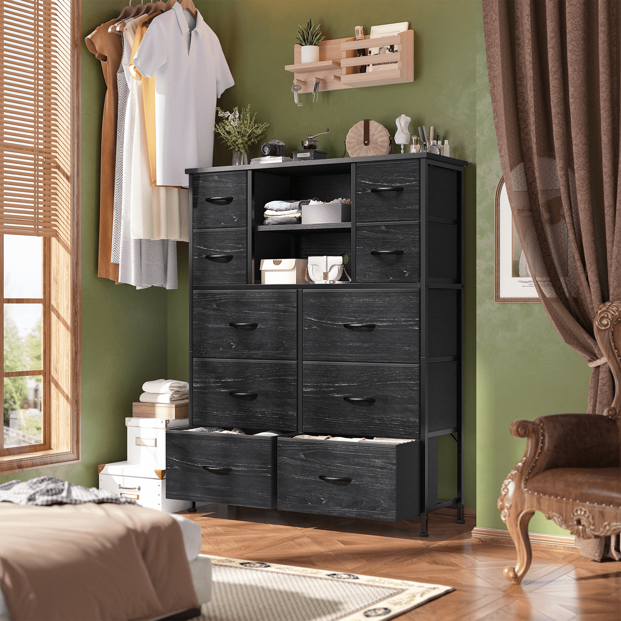 YITAHOME Dresser Bedroom Storage Tower Furniture, 10 Drawers
