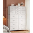 thumbnail image 1 of EnHomee White Dresser for Bedroom Furniture Dresser with 16 Drawers Fabric Tall Dresser Closet Dresser Chest of Drawers Clothes Storage Slim for Living Room Office, White, 1 of 9