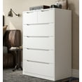 EnHomee White Dresser for Bedroom Wood 6 Drawer Tall Dresser Chest of
