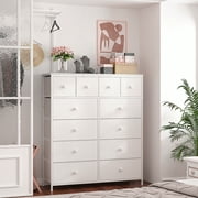 EnHomee White Dresser for Bedroom 12 Drawers Tall Dressers for Bedroom Furniture Dressers & Chest of Drawers for Closet, Nursery, Bedroom, White