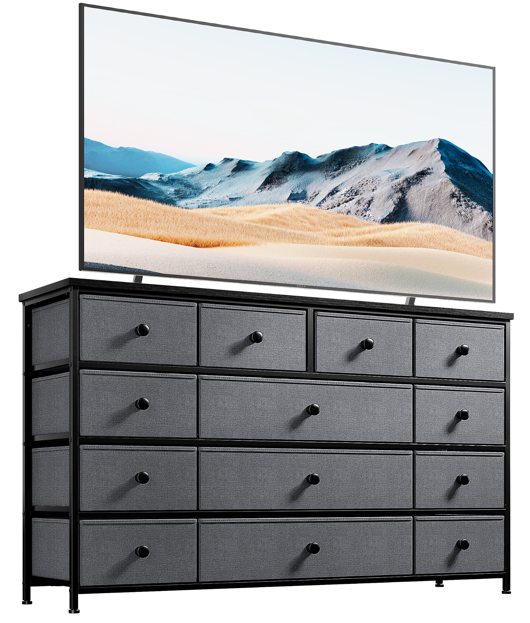 EnHomee Wide Dresser for Bedroom 13 Drawer Dresser TV Stand for 55" TV