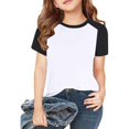 thumbnail image 1 of EnJoCho 1-14Y Baby Baseball Tee Raglan T Shirt Toddler Boys Girls Kids Blouse Short Long Sleeve Casual Crew Neck Sporty Sleeve Options Youth, 1 of 8