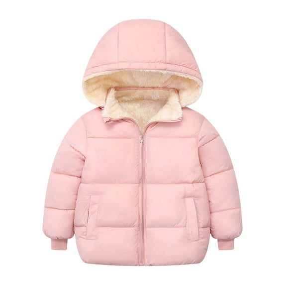 EnJoCho 1-6T Baby Girl Boy Winter Fleec𝖾 Coats Toddler Warm Puffer Jackets Kids Down Alternative Outerwear Coat Jacket Thermal Insulated Parka