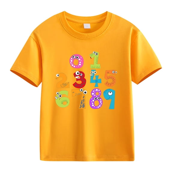 EnJoCho 100 Days School Shirt Kids Boys Girls Number Day Celebration Tee T-Shirt Top 100Th Day Student Toddler Kindergarten Short Sleeve T-Shirts