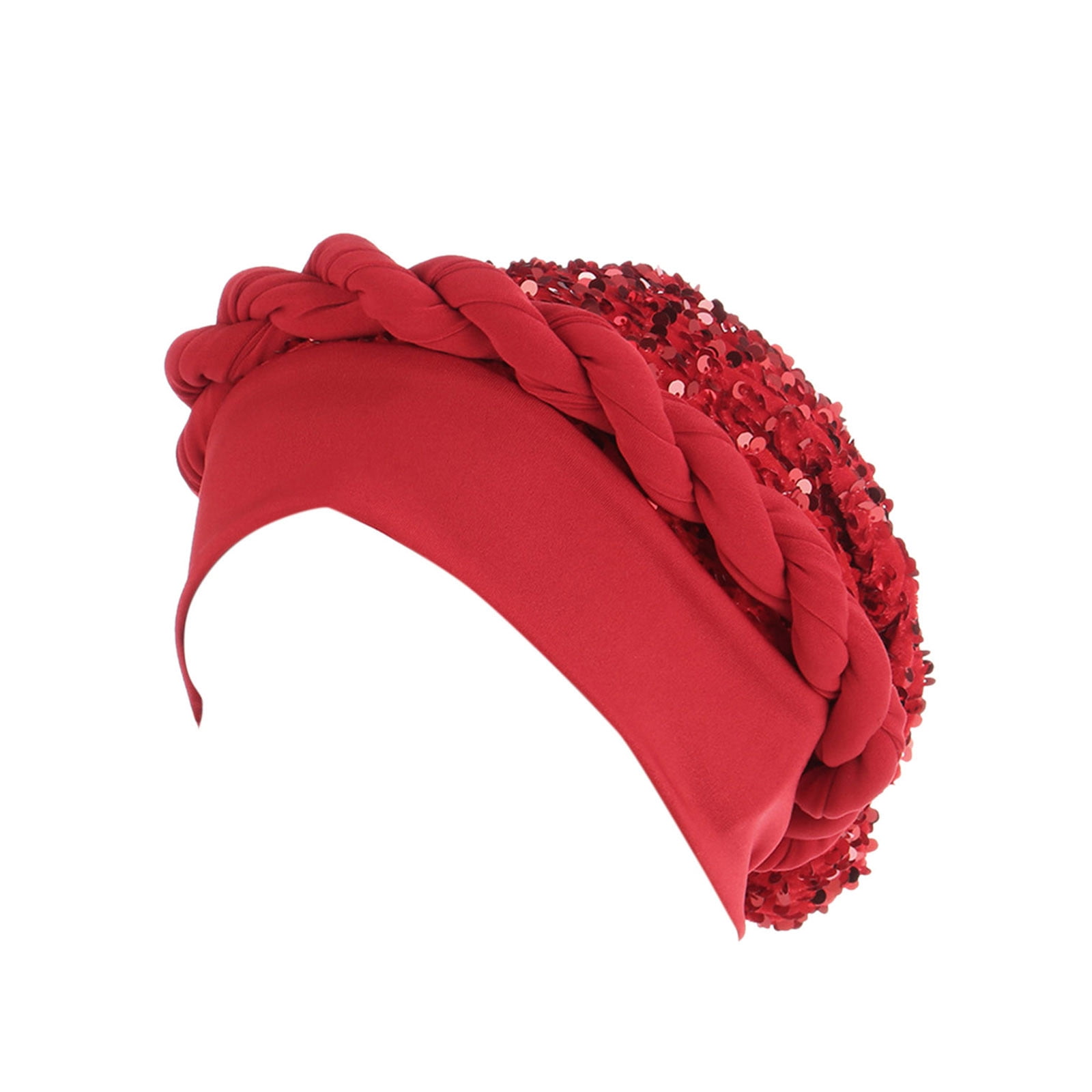 Turbante Donna Pre-Annodato - Foulard Chemioterapia Setoso Con Treccia - Foto 1