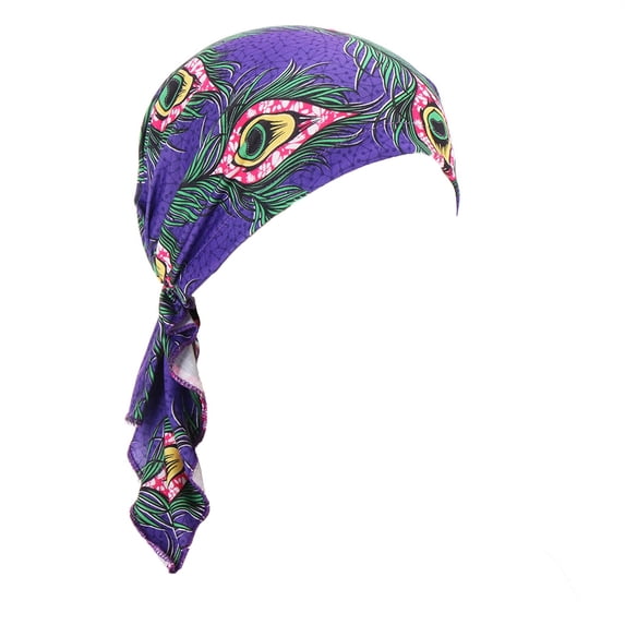 EnJoCho 2024 Fashion Women's Casual Floral Printed Head Hat Cap Headwear Turban Cap Fashion Pleated Turban Cap Headwrap Sleep Hat