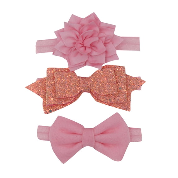 EnJoCho 3Pcs Kids Floral Headband Girls Baby Elastic Bowknot Accessories Hairband Set Toddler Kids Casual Fashion Headwear