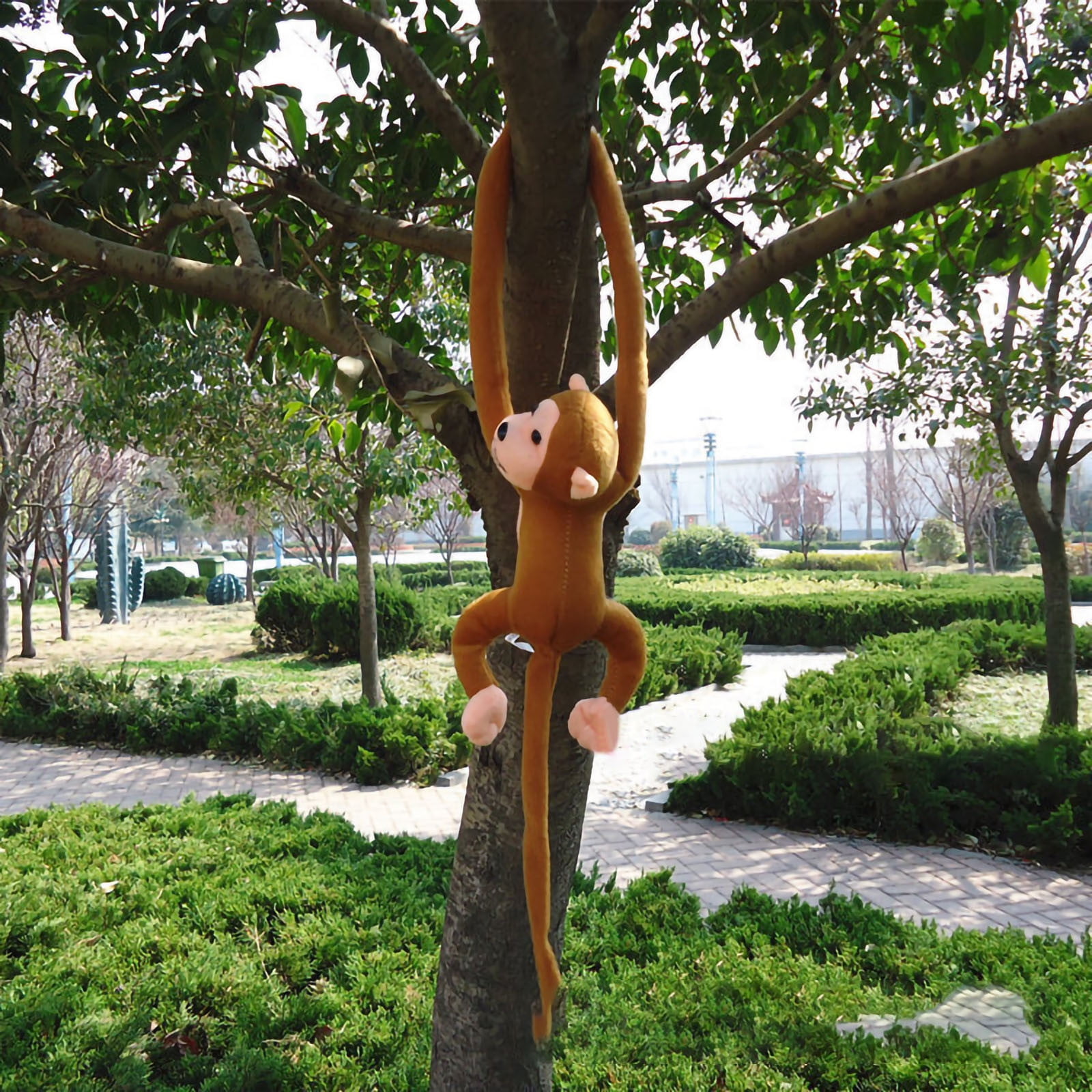 pdqouc 60cm Kawaii Long Arm Tail Monkey Stuffed Doll Plush Curtains