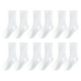 thumbnail image 1 of EnJoCho 6PCS Ribbed Crew Socks For Women Cozy Medium-Length Socks For Ladies Autumn And Winter White Student Socks Cotton Medium Tube Socks Solid Color Socks, 1 of 7