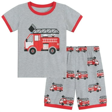 EnJoCho 9 Month Baby Boy Clothes Cartoon Car Print Children's Two Piece Set Of Boys' T Shirts with Short Sleeves and Shorts School Home Wear Clearance 6-7 Years