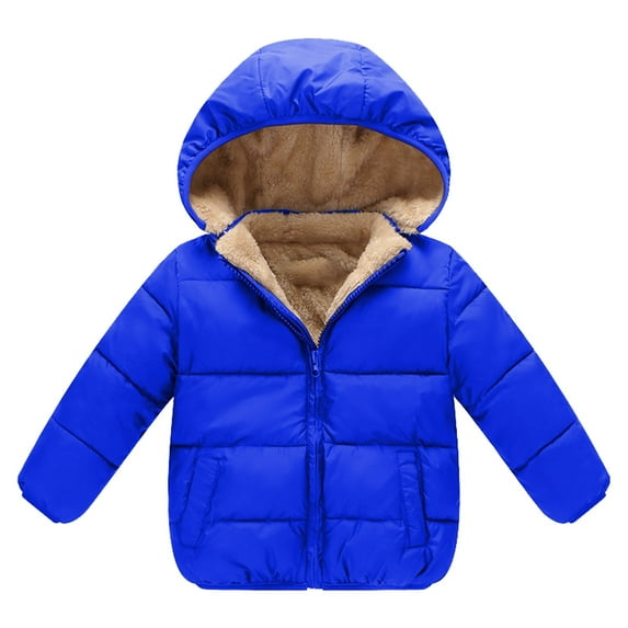 EnJoCho Autumn/Winter Preschool Girls/Boys Long Sleeve Hooded Removable Hat Down Filled Jacket 2 7 Years Old Winter Fall Home School Kids Outerwear Boy Girl Trendy Jacket Clothing