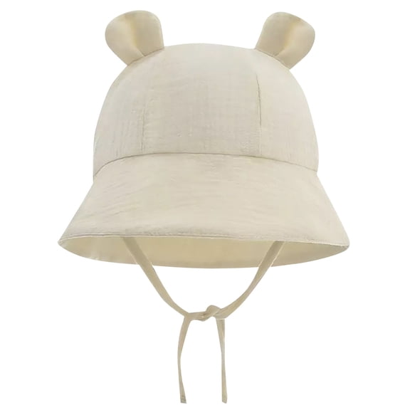 EnJoCho Baby Boy And Girl Cute Sun Hat Cartoon Bear Ears Fisherman's Hat Sun Hat Beach Cap For 3 To 12 Months Kids Casual Fashion Headwear Accessories