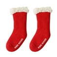 thumbnail image 1 of EnJoCho Baby Boy Girl Winter Sock Solid Ankle Crew Socks With Grips Toddler Kids Unisex Lined Warm Thick Cotton Socks Baby Boys Girls Soft Cute Casual Socks School Home Indoor&Outdoor, 1 of 5