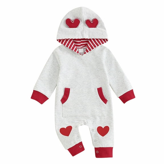 EnJoCho Baby Boy Valentines Day Jumpsuit Outfit Kids 𝖱ompers Spring 𝖢arnival Clothes Boys Festive Wear Playwear Jumpsuit