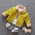 thumbnail image 1 of EnJoCho Baby Boys Corduroy Jacket Fleec𝖾 Winter Coat Sher𝗉a Lined Lapel Button Down Western Cowboy Jacket Warm Outwear, 1 of 2