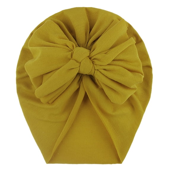 EnJoCho Baby Boys Girls Solid Bow Knotted Hat Beanie Headwear Accessories Toddler Kids Soft Home Outing Headband