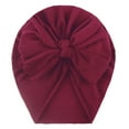 thumbnail image 1 of EnJoCho Baby Boys Girls Solid Bow Knotted Hat Beanie Headwear Accessories Toddler Kids Soft Home Outing Headband, 1 of 2