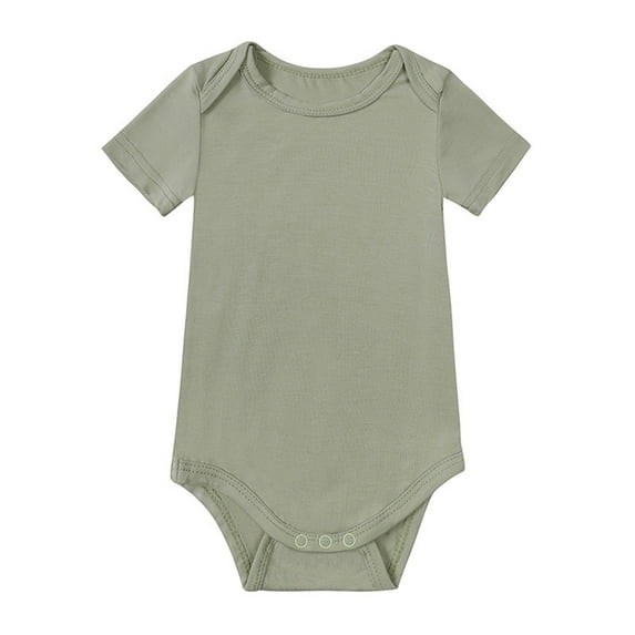 EnJoCho Baby Cartoon Clothes Baby Fiber Pure Color Short Sleeved Fart Clothes Toddler Summer Trendy Bodysuit Party Wear Clearance