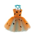 thumbnail image 1 of EnJoCho Baby Caveman Pumpkin Tutu Dress, Girls Halloween Tulle Skirt Outfit with Festive Accessories for Toddler Parties, 1 of 5